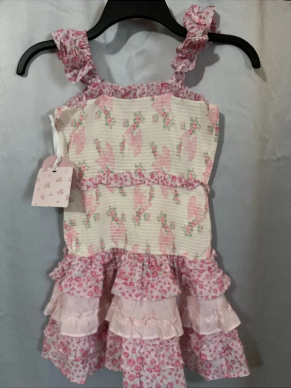 LoveShackFancy x Target Girls' Evie Blooming Bows Smocked Tiered Ruffle Dress